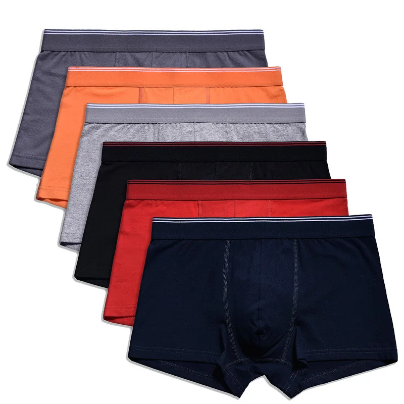 

Men's underwear cotton combed cotton new breathable large size loose boxer mid-rise waist pants factory wholesale