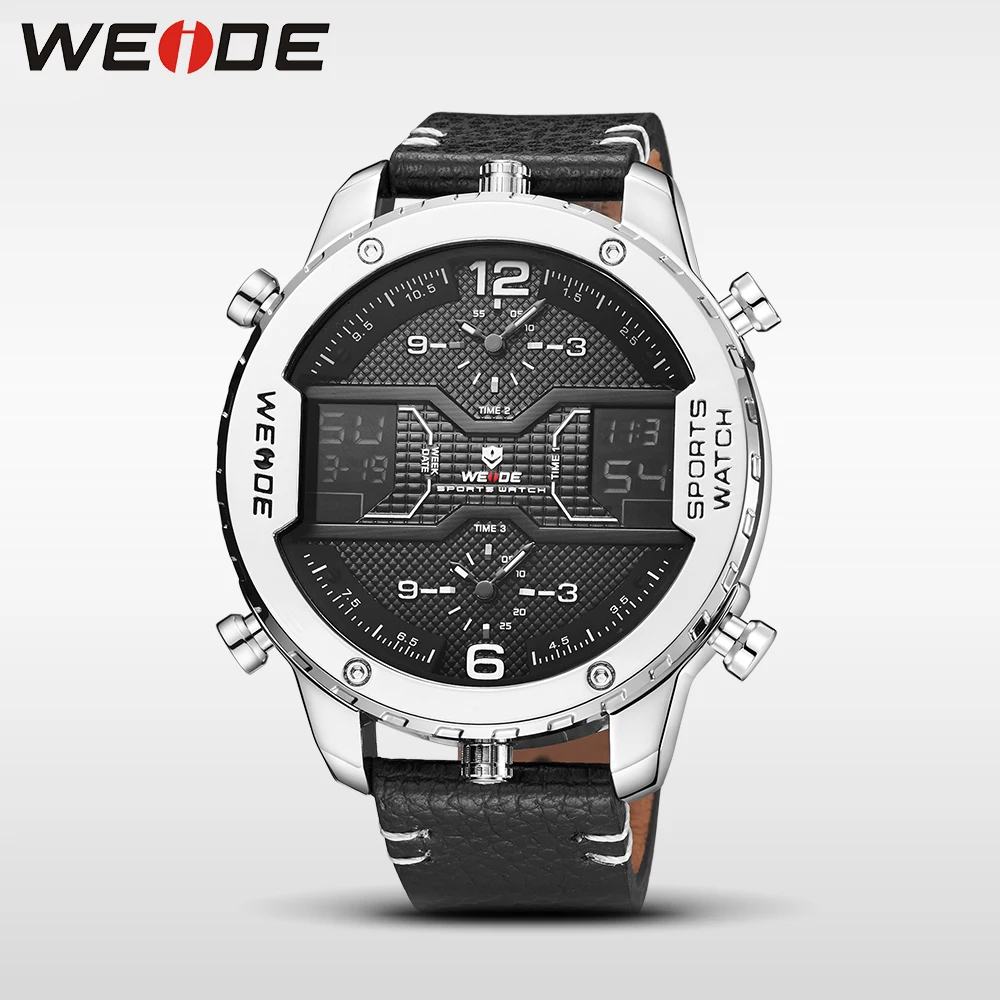 WEIDE оригинальные Роскошные брендовые новые часы кварцевые мужские спортивные