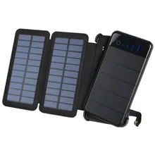 30000MAH Foldable Solar Panel Power Bank Compact Size Outdoor Hiking External Battery Charger 2 USB Ports Powerbank for Phone