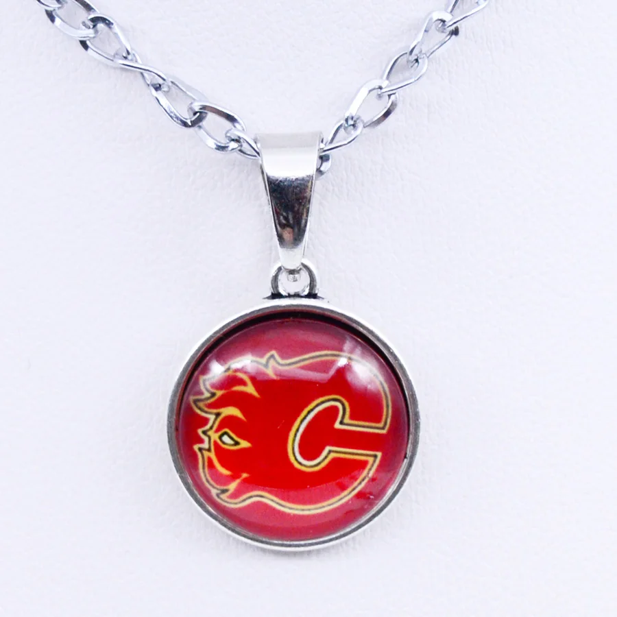 Necklaces Pendants NHL Calgary Flames Charms Ice Hockey Team Women