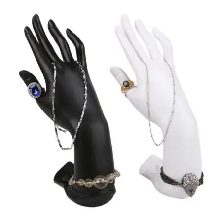 1 шт. кольцо манекен рука ювелирные изделия Famale модель пальца Кошелек Браслет, перчатка для женщин окно для манекенов дисплей 4 цвета стиль