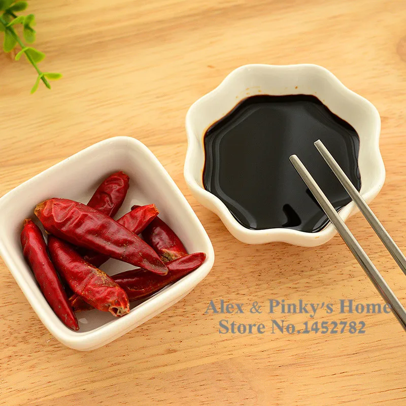 1 шт. японские белые керамические блюда кухонная приправа соус уксус тарелки для