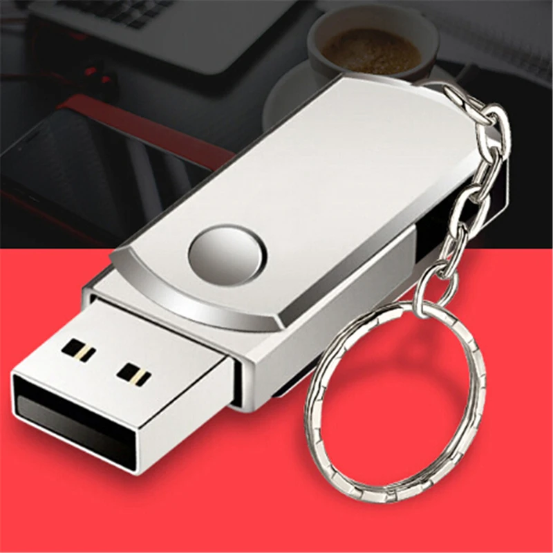 1 шт. USB 2,0 из нержавеющей стали 1 Гб 2 Гб Usb флеш-накопитель Флешка Usb флешка флеш-накопитель с брелком