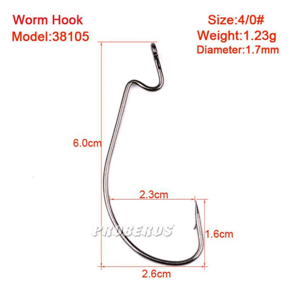 50 Pcs Fishing Soft Hooks For Worms Carbon Steel Fishing Hooks Handles Big Hooks for Legs Handles Barbed Hook for Soft Fishing - Цвет: 2