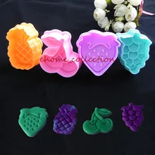 4 шт./компл. клубника вишня ананас виноград формочка для печенья плесень набор Сахар ремесло форма для выпечки