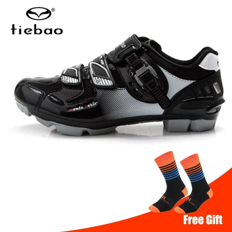 add socks TIEBAO велосипедная обувь добавить педаль SPD набор sapatilha ciclismo mtb горный велосипед самоблокирующийся велосипед профессиональная велосипедная обувь - Цвет: add socks