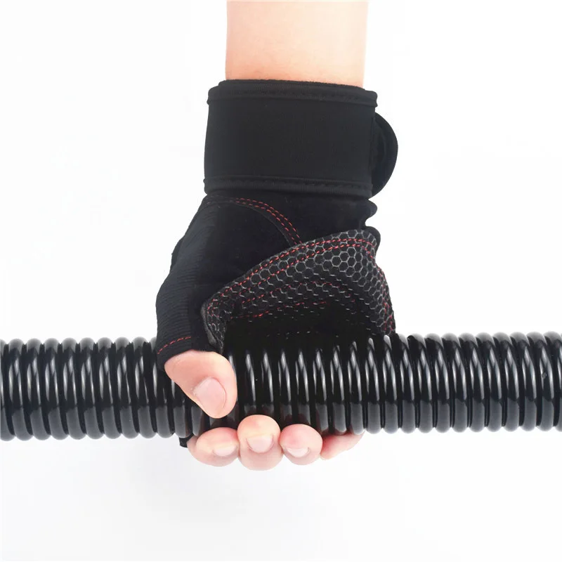 Half Finger Gym Sports Breathable Anti-Slip Gloves Gym Fitness Weight Lifting Body Building Exercise Training Workout Crossfit