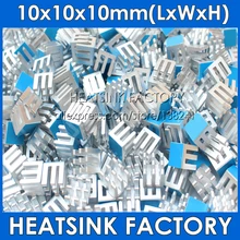 10 pçs/lote Alumínio Dissipador de Calor Do Radiador 10mm x mm x 10 10mm Perfil Extrudado de Dissipação de Calor Para O Resfriamento do dissipador de Calor com almofada Térmica