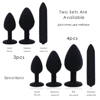 Sex Shop Purple Crystal Jewelry Butt Plug Massager Silicone Dildo Vibrator Anal Plug Women Gay Sex Toy (10 Speeds Vibrator) 3