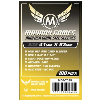 5 packs/lot MAYDAY Card Sleeve 7039 for 41x63mm cards protector clear pack case Board Games sleeves mayday shenyang