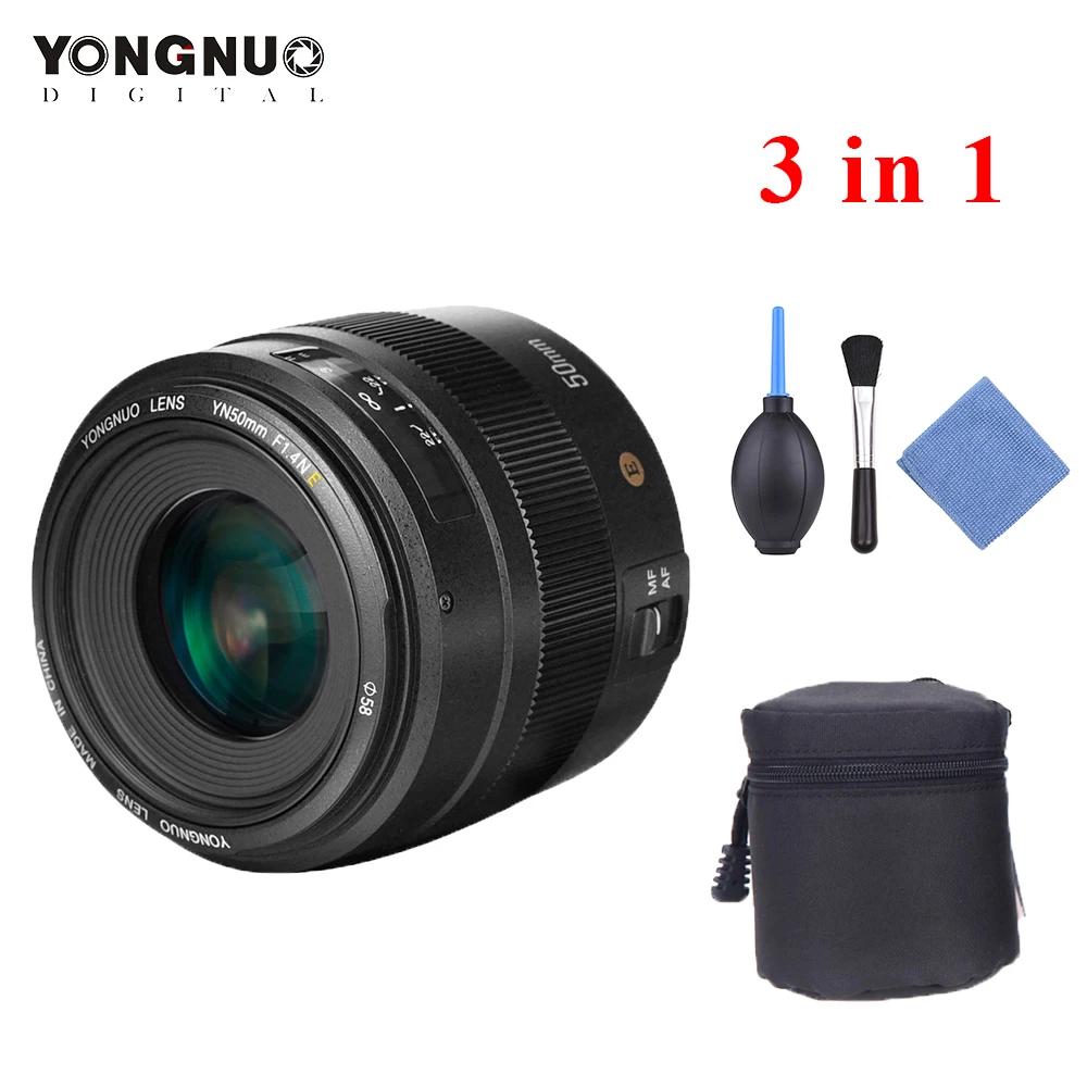 YONGNUO YN50mm F1.4N E объектив стандартный основной объектив F1.4 Большая диафрагма Live View фокусировка авто ручной фокус объектив для Nikon D5 D4 D3