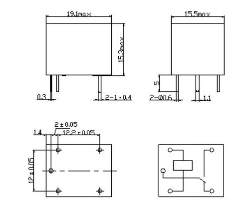 10 шт./лот SRD-12VDC-SL-C реле T73-12V 5 pin PCB тип 10A 12 В DC реле питания