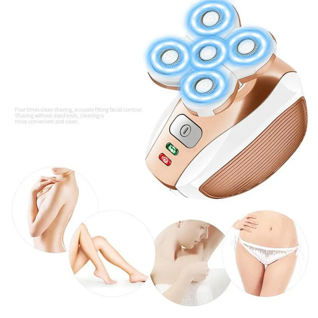 ل سوناكس برو سيدة الحلاقة Usb شحن خمس رئيس العائمة الشعر مزيل الحلاقة حلاقة غسل فرشاة وجه