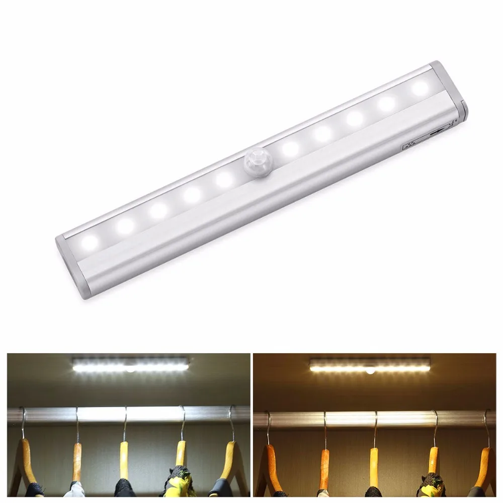 Infrared Pir Motion Sensor Led Cabinet Light Auto On Off Battery