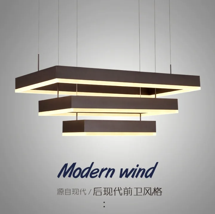 

Dimmable LED Rectangular Geometric Luminaire / Aluminum Housing with Revealed PMMA Lens