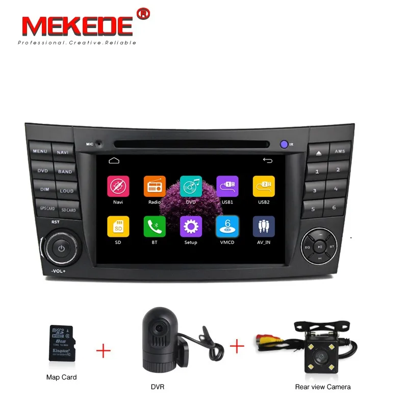 Два Din 7 дюймов DVD мультимедиа плеер для Benz E Class/W211/E200/E220/ e300/E350 с USB gps Радио стерео BT