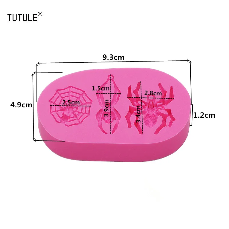 Гаджеты-паук силиконовая форма гибкая Полимерная глина пищевые безопасные формы мыло помадка восковой кулон формы для выпекания шоколадного печенья