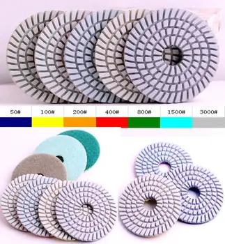 

200# 3"(80mm) wet diamond white diamond polish pads