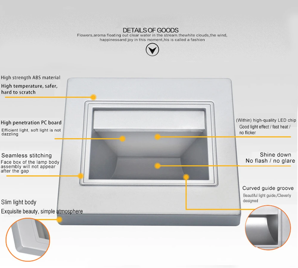Подсветка лестницы встраиваемый настенный светильник для подсветки встраиваемые светильники для лестницы с установочными коробками Бра подсветка коридора Светильник в прихожую Подсветка для кухни Лампа в спальне