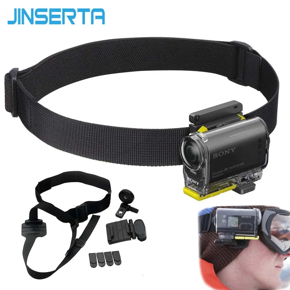 JINSERTA Universal Head Mount Kit for Sony Action Camera HDR AS200V HDR