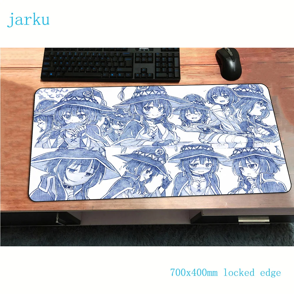 Megumin коврик для мыши 700x400x3 мм Инди поп компьютерный геймер геймпад пк эстетика