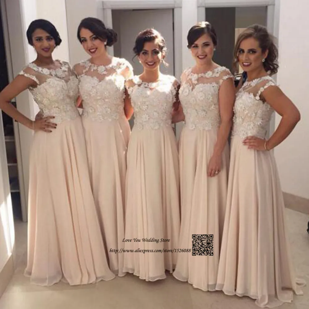 Wedding Vintage Bridesmaid Dresses popular vintage bridesmaid dress buy cheap champagne lace long wedding guest dresses 2017 custom made robe demoiselle d