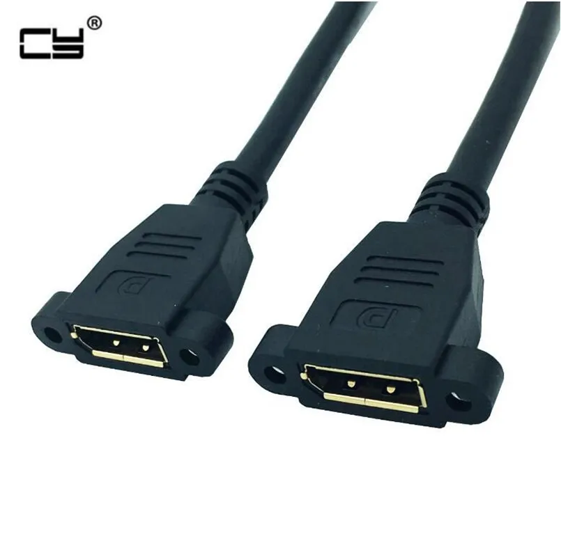 

DisplayPort to displayport Female to Female DP to DP Extension Display Port with panel mount Screw 2K*4K@60Hz cable-30cm