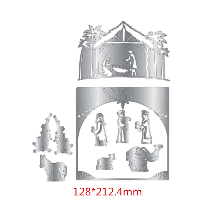 Рождественский олень саней камин религия металлические режущие штампы для изготовления карт Скрапбукинг альбом тиснение штампы - Цвет: H3749