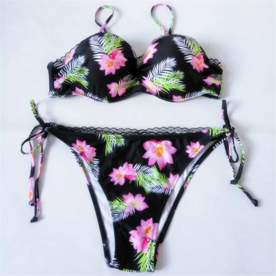 MANYIER Women's Swimming Suit 2017 Sexy Swimwear Black Floral Print Lace Bikinis Set Push Up Big Cup Plus Size Swimsuit Female plus-size-black-swimsuit : image MANYIER Women's Swimming Suit 2017 Sexy Swimwear Black Floral Print Lace Bikinis Set Push Up Big Cup Plus Size Swimsuit Female plus-size-black-swimsuit