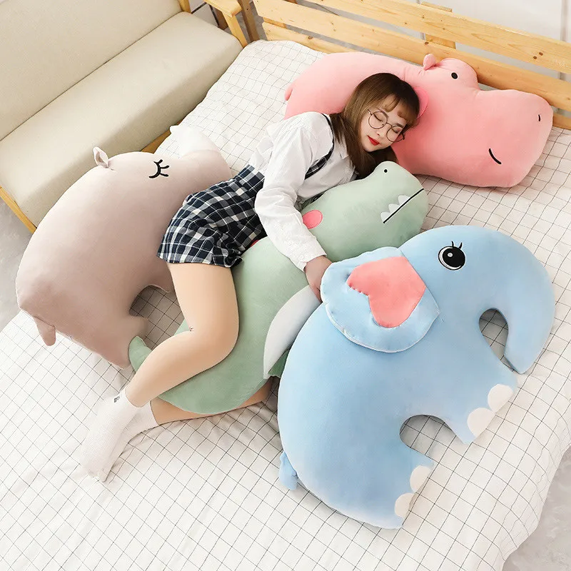 

Plush Toy Forest Animal Elephant Hippo Crocodile Rhino Pillow Doll Stuffed Soft Animal Appease Doll Gift for Baby Children