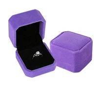 Свадебные обручальные кольца коробка для сережек ожерелье браслет Ювелирные изделия Чехол на День святого Валентина подарочная упаковка 10 цветов - Цвет: Purple ring box