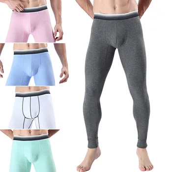 

Winter Men Thermal Underwear Bamboo Charcoal Super Soft Underpants Men's Cotton Pants Long Johns Men Tight Underwear 5 Colors