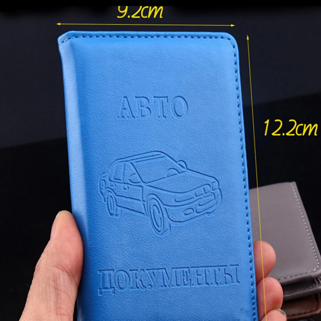 

2018 New PU Leather Russian Auto Driver License Bag Car Driving Cover Case Documents Card Holder Purse Wallet #D