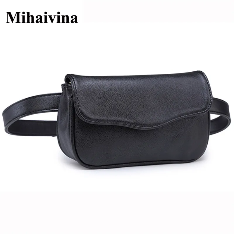 

Mihaivina Women Travel Waist Belt Bags Leather Wasit Bag Small Storage Package Hip Pack Key Phone Bags Wholesale