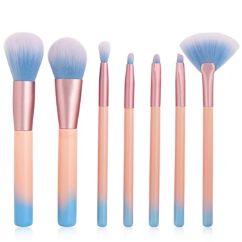 

7pcs Professional Makeup Brushes Set Wood Handle Eyeshadow Eyebrow Concealer Fan-shaped Brush Blush Powder Foundation drop ship