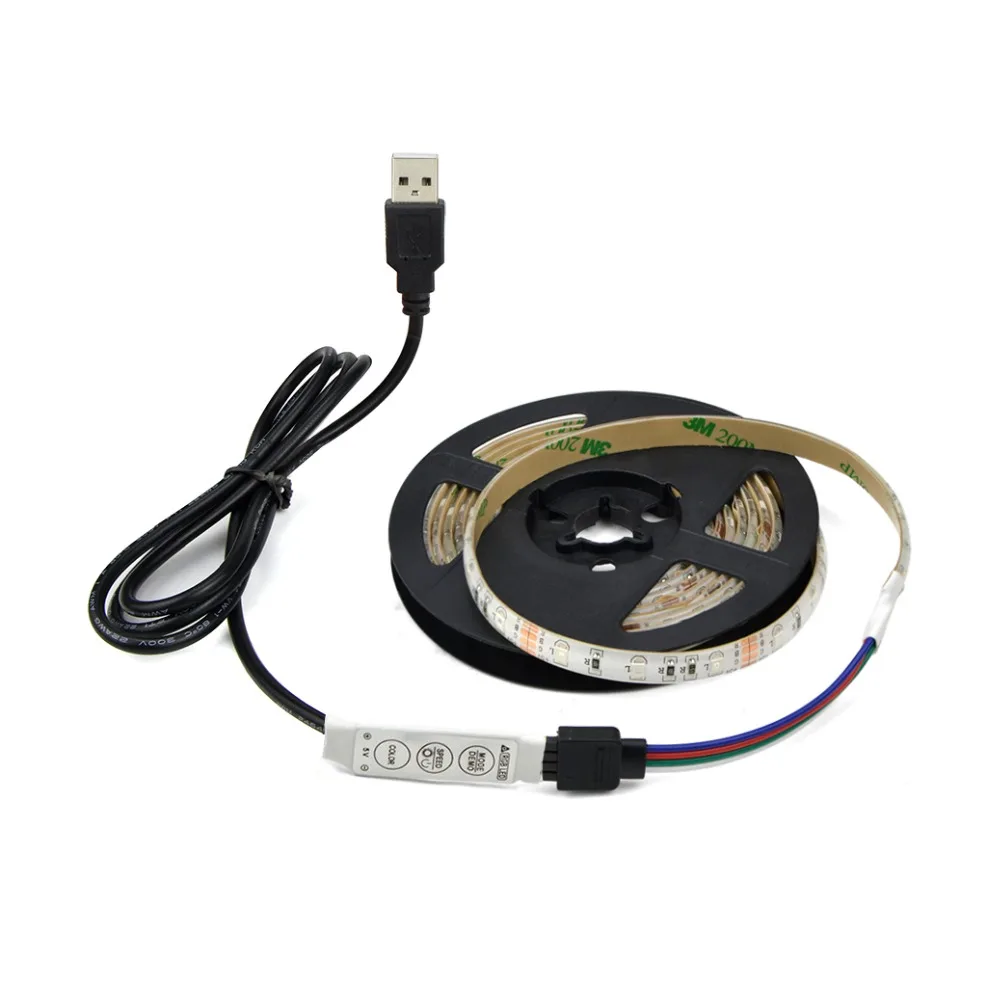 USB LED Strip 3528 RGB / White / Warm White 5V DC TV Background