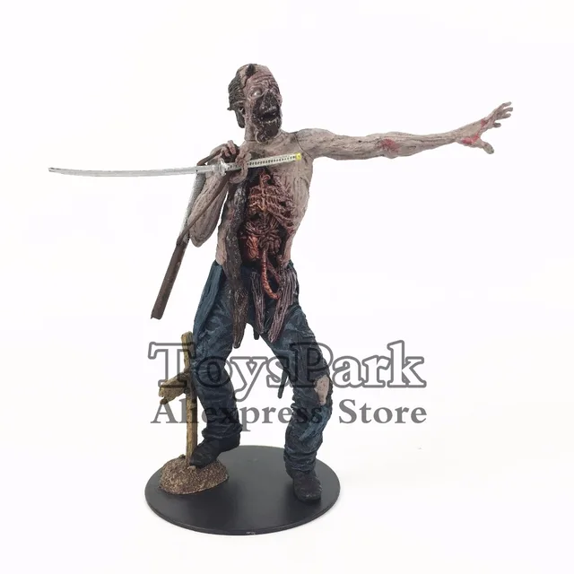 Best Offers ToysPark Custom The Walking Dead AMC TV Series 5" Zombie With Michonne Sword Statue Figure Season 6 Edition Collectible Loose