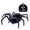 Electronic pet Remote Control Simulation tarantula Eyes Shine smart black Spider 4Ch Halloween RC Tricky Prank Scary Toy gift 1