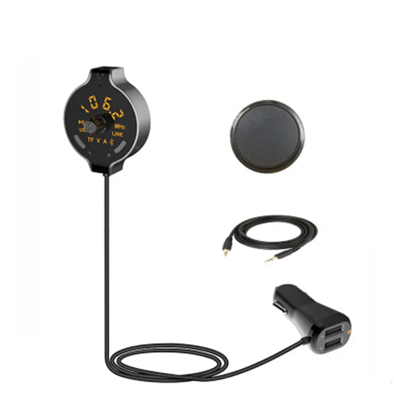 Handsfree Bluetooth автомобильные наборы fm передатчик 3 5 мм AUX аудио LED MP3 музыкальный плеер
