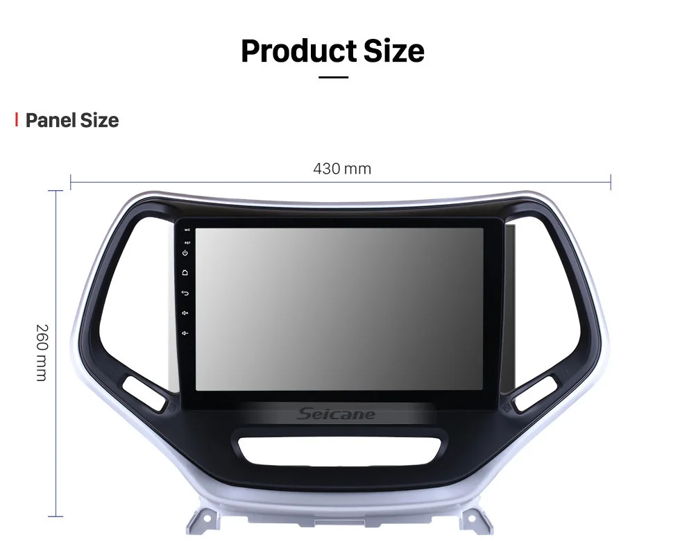 Cheap Seicane 10.1" GPS 2 Din Touchscreen Android 8.1 Stereo Player Vehicle Radio For 2016 Jeep Grand Cherokee Head Unit Backup camera 18