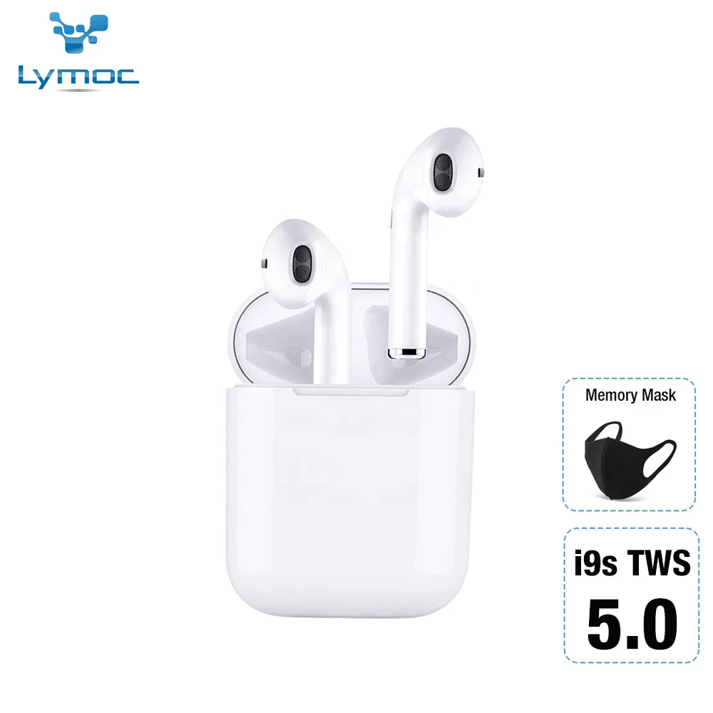 TWS 5,0 i9s Bluetooth гарнитура Беспроводные наушники стерео HD Handsfree шумоподавление Авто пара наушников для iPhone Xiaomi huawei - Цвет: I9s mesk