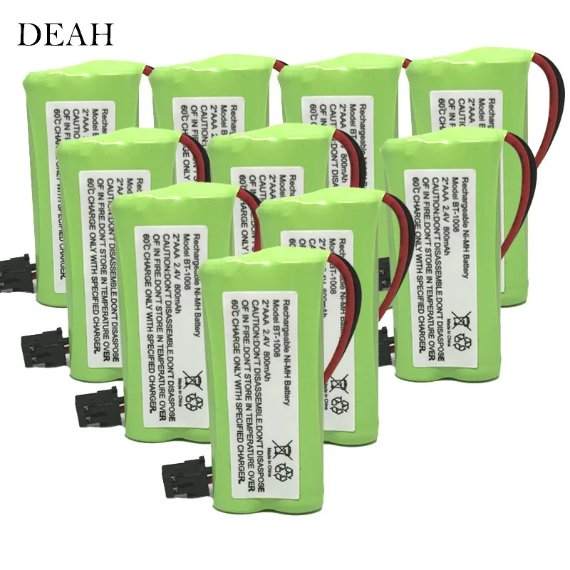 2/4/6/8/10pcs BT 1008 800mAh AAA Ni MH Rechargeable Battery Uniden BT