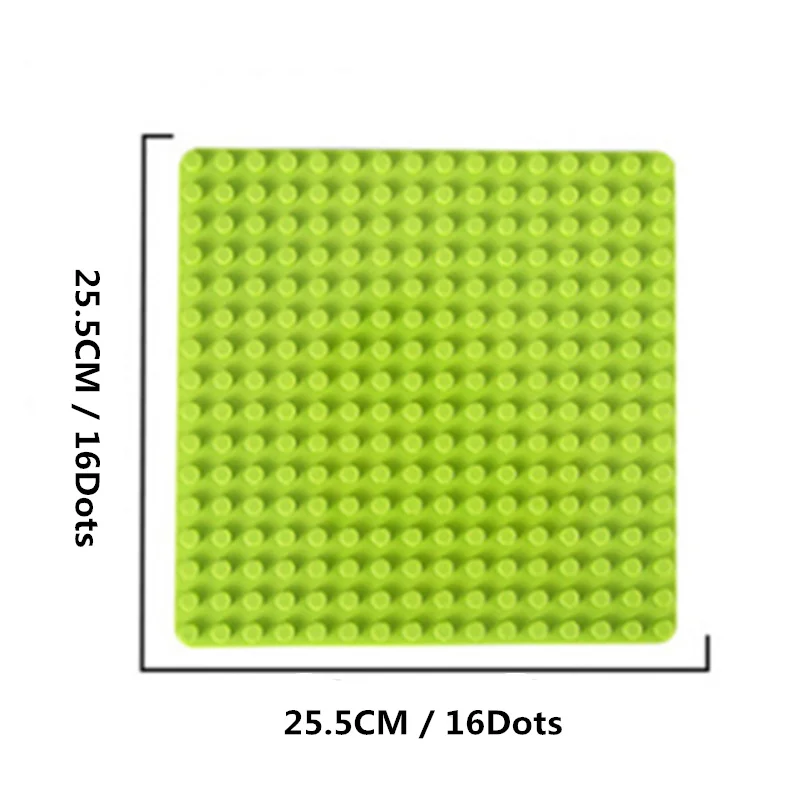 Большой размер Diy строительное основание для блоков Совместимо с Duploed Baseplate кирпичи фигурки аксессуары игрушки для детей подарок для детей - Цвет: Синий