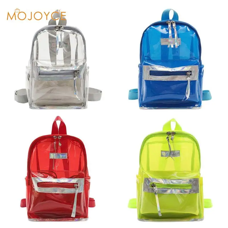 Mujeres PVC transparente Jelly Mini mochilas niñas Mini Clear Mochila verano nueva moda estudiante Casual Mochila femenina