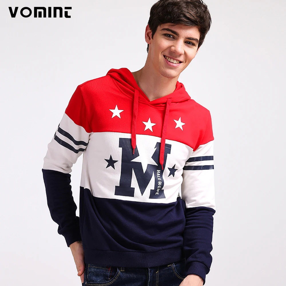 VOMINT 2017 New Mens Sweatshirts Hoodie Hat M Stars Letter