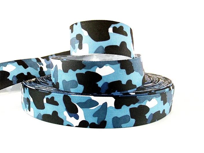

1''(25mm) camo Camouflage Grosgrain ribbon printed ribbon Bow Material gift packing,clothing accessories,50Yc206