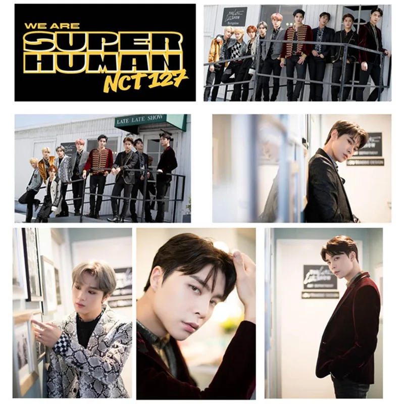 

KPOP NCT127 WE ARE SUPERHUMA Album Photocard Photo Card PVC Crystal Card Stickers For Bus Student Card 14Pcs/Set