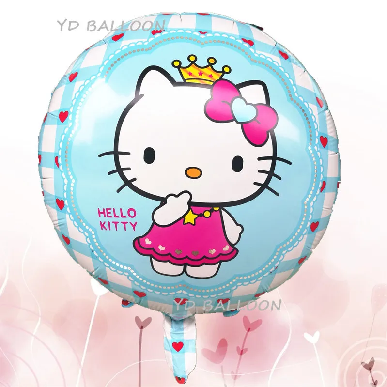 KUWANLE 10 шт./лот 45*45 см фольгированные шары Hello Kitty надувная игрушка украшение для дня