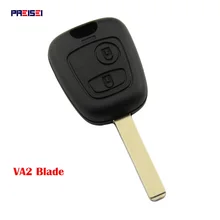 Preisei 20 шт./лот 2 кнопки дистанционного ключа автомобиля для peugeot 307 ключ чехол для ключей брелоков Замена VA2 лезвие