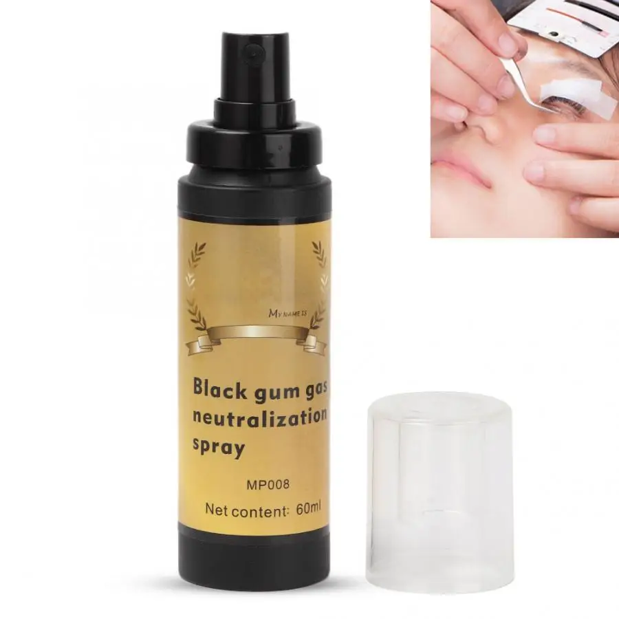 

60ml Anti-allergic Black Glue Gas Neutralizer Mild Grafting Eyelashes Spray